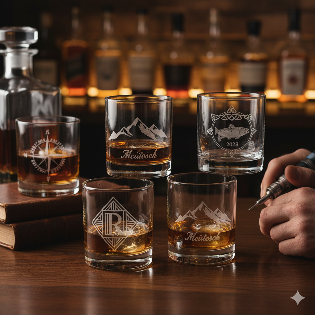 custom whiskey glasses