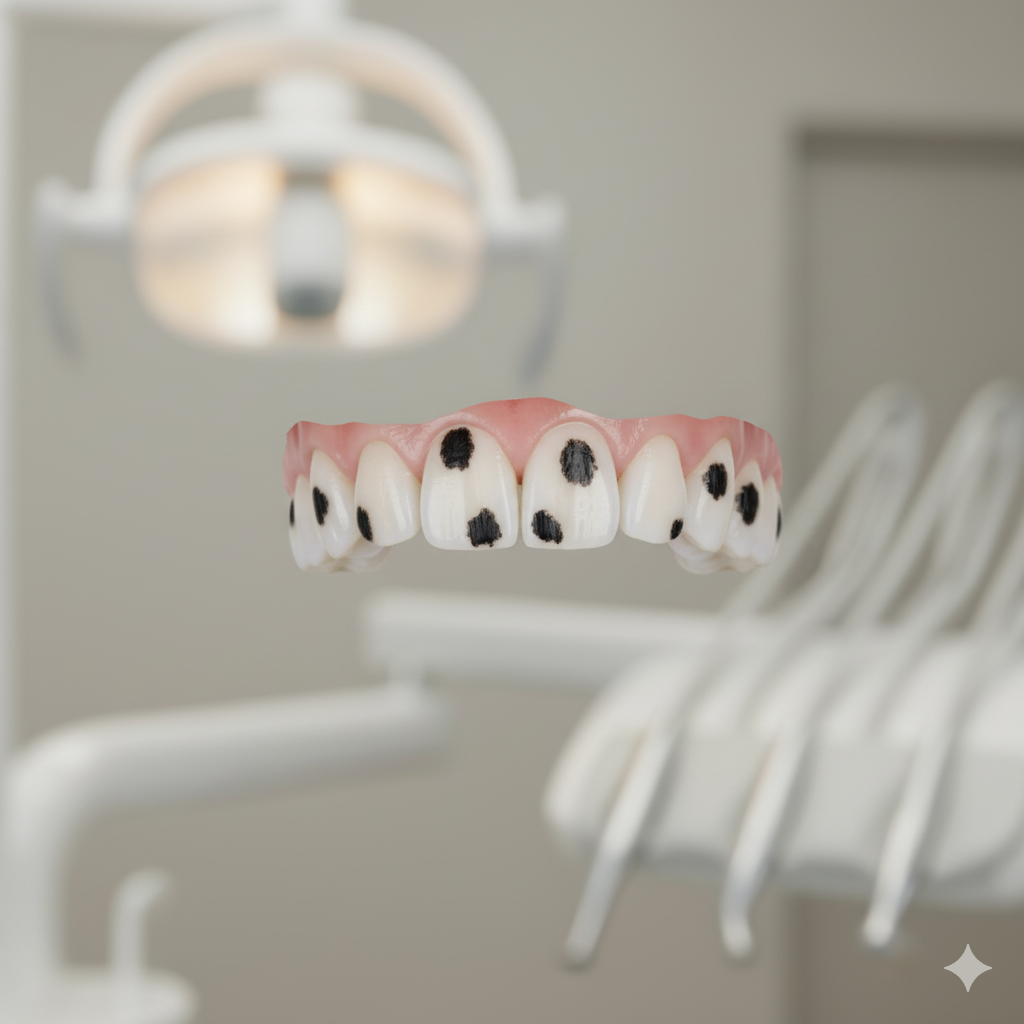 black spots on teeth that aren't cavities