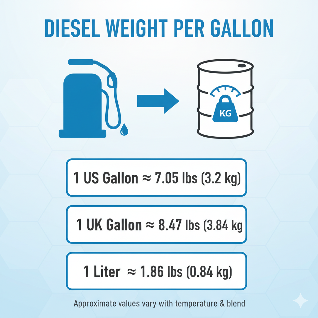 Diesel Weight Per Gallon: A Comprehensive Guide