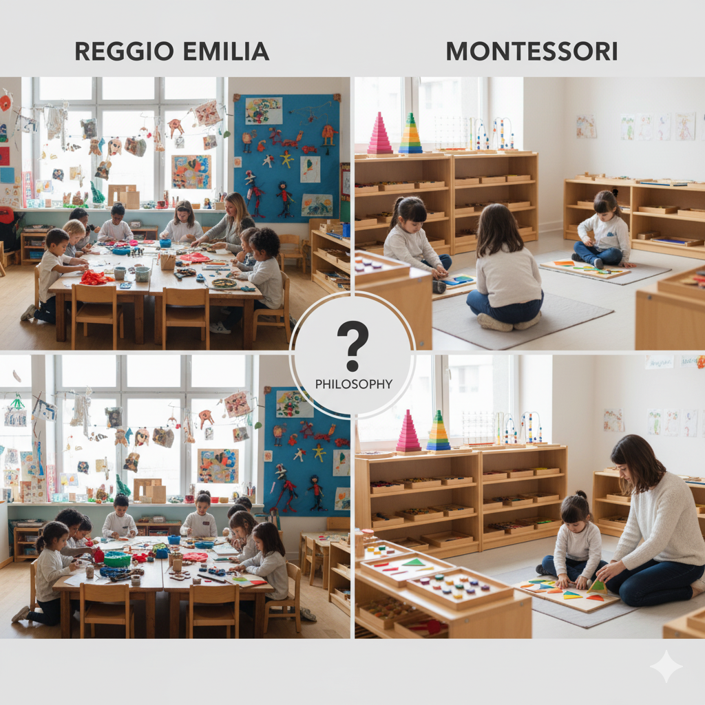reggio emilia vs montessori